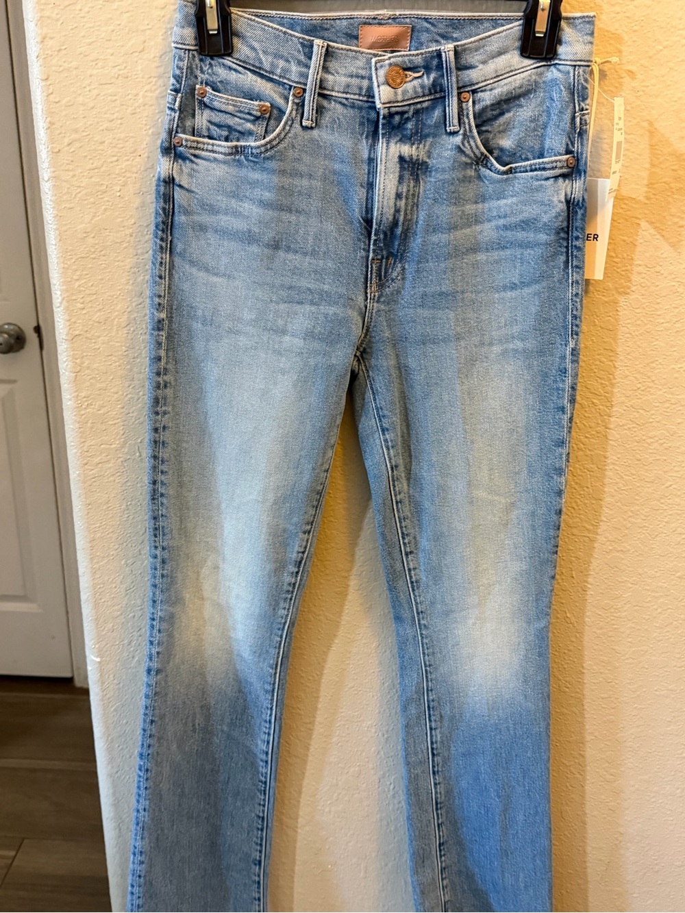 MOTHER Light Blue Slim Straight Jeans
